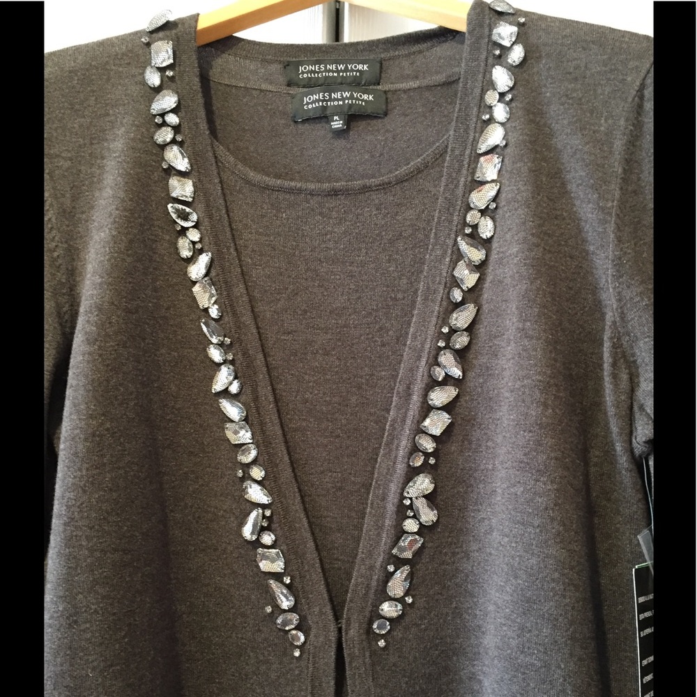 Sophisticated Cardigan and Tank Set by Jones NY - Picture 5 of 8